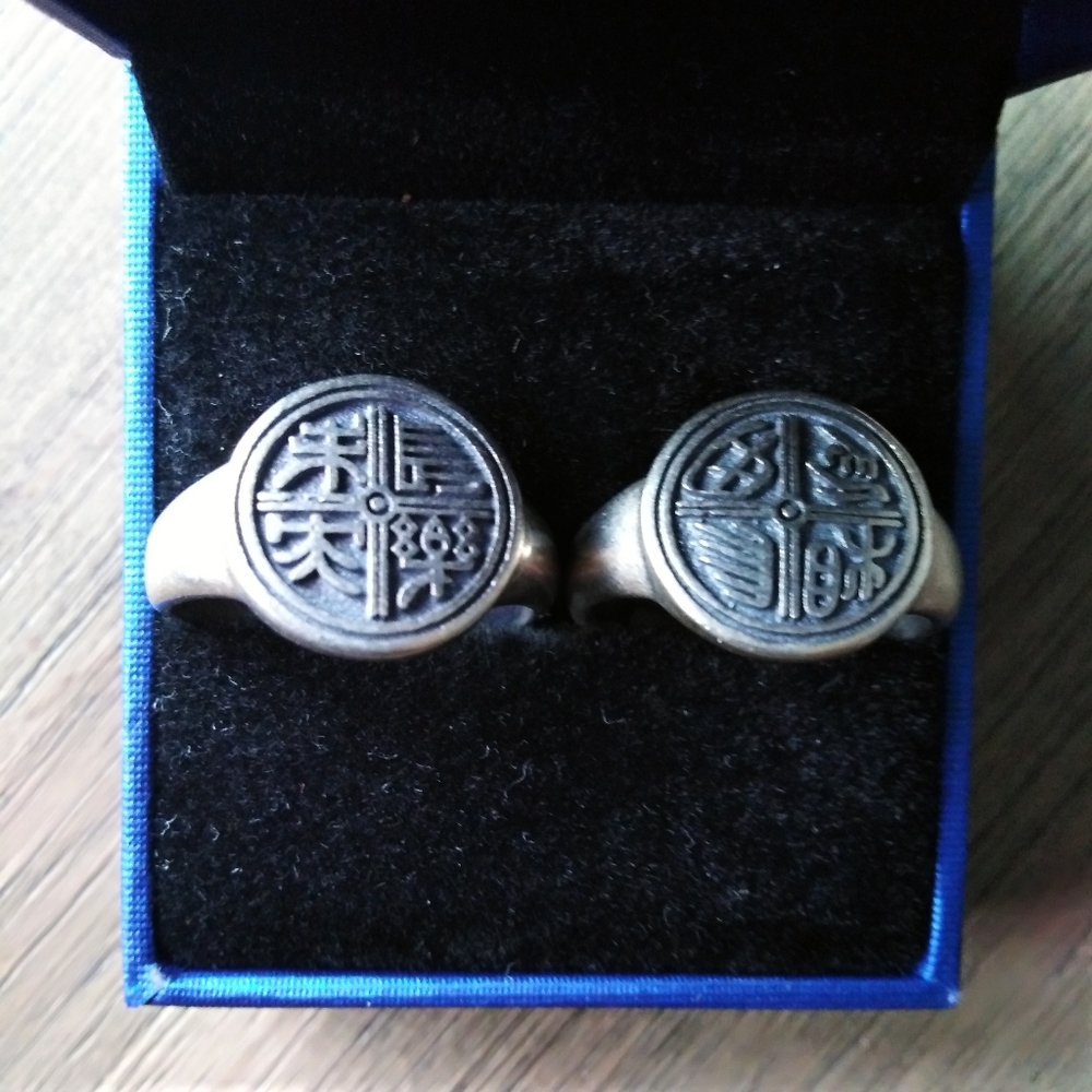 SILVER pair rings size adjustable